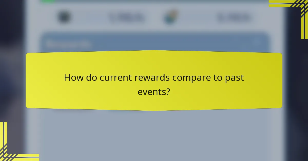 How do current rewards compare to past events?